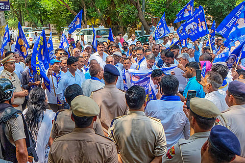 Bharat Bandh: Bahujan Samaj Party (BSP) supporters and others protest in Gurugram